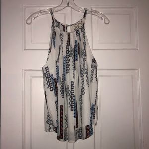 Patterned Tank Top Blouse